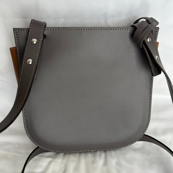 VARRIALE Saddle Crossbody Bag Purse Tricolor Genuine Leather Italy Travel - Picture 7 of 16